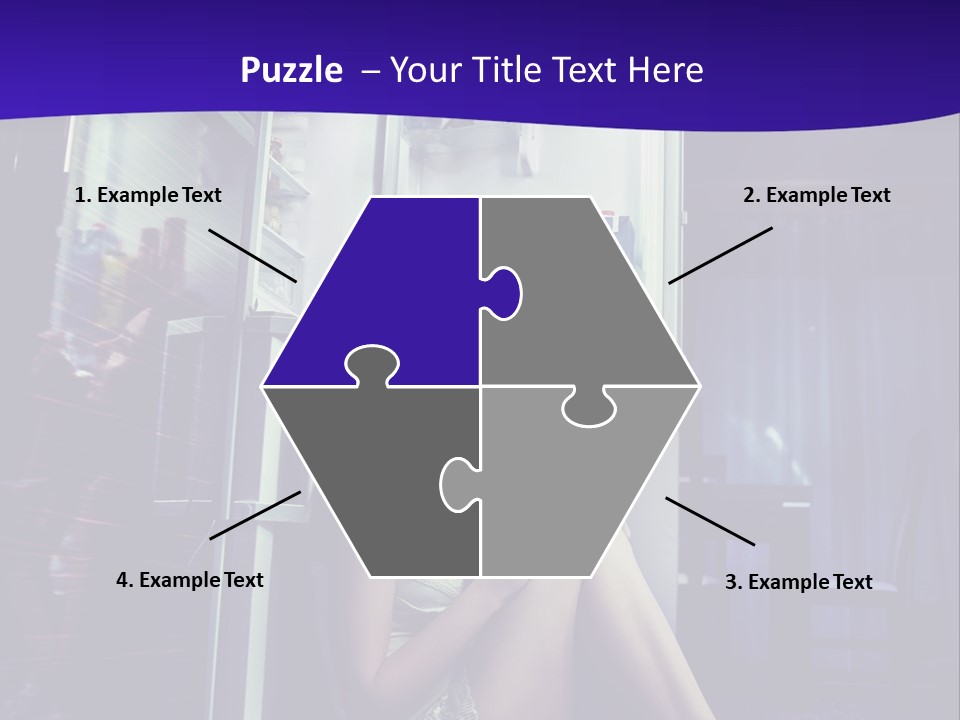 Surprised Beauty Sneak PowerPoint Template