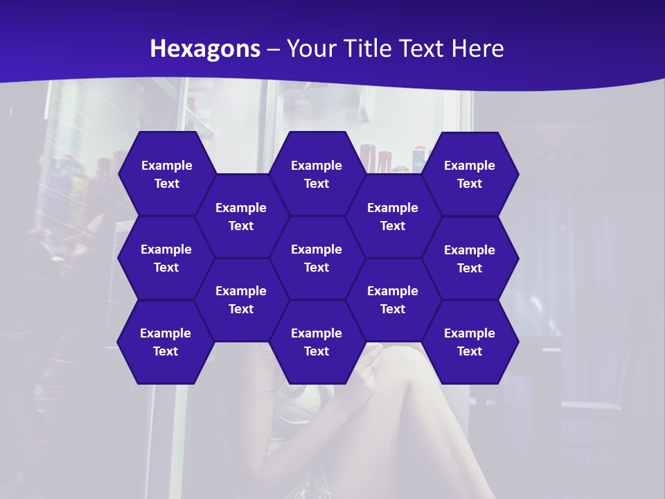 Surprised Beauty Sneak PowerPoint Template