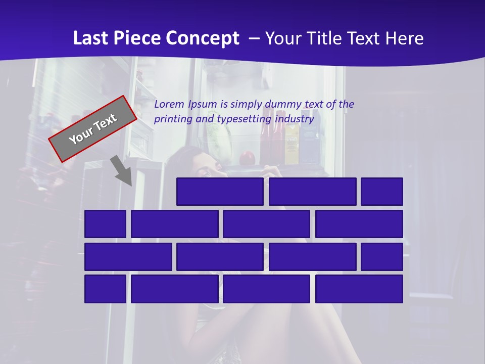 Surprised Beauty Sneak PowerPoint Template