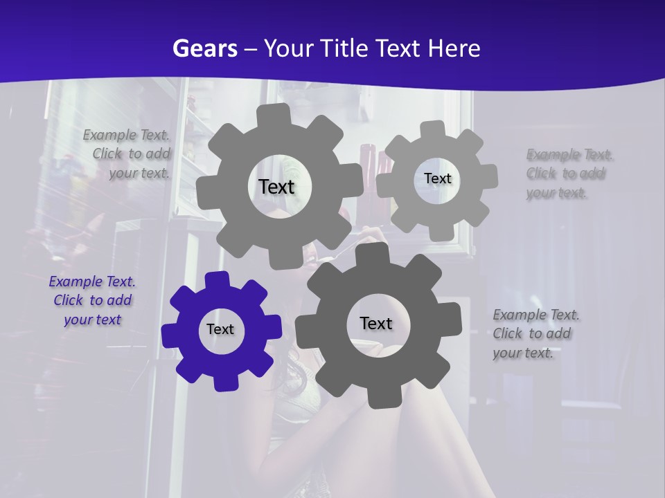 Surprised Beauty Sneak PowerPoint Template