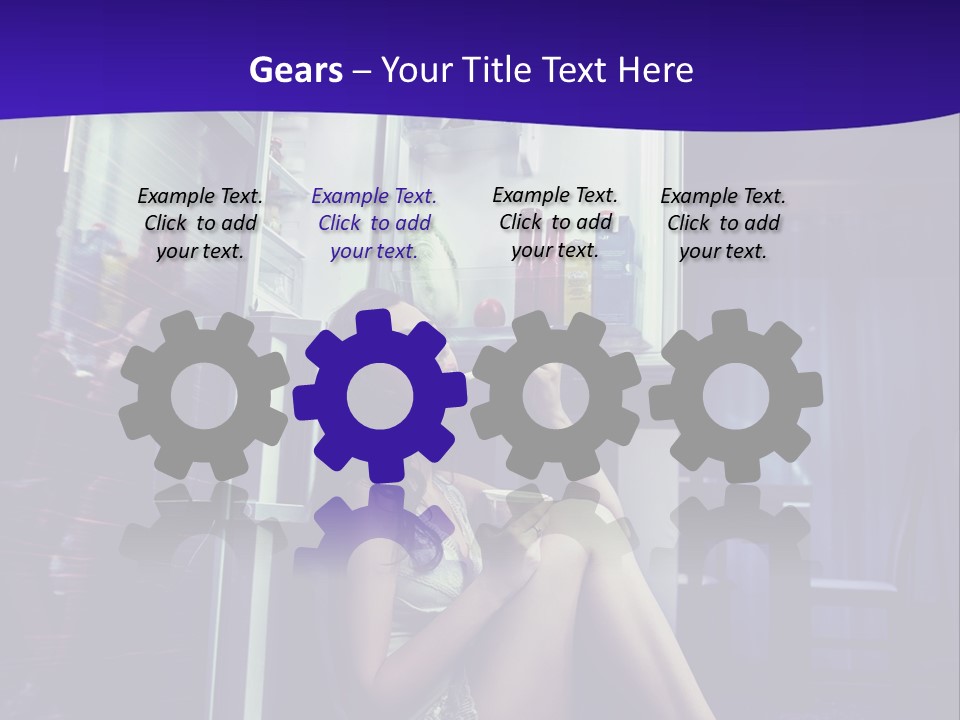 Surprised Beauty Sneak PowerPoint Template