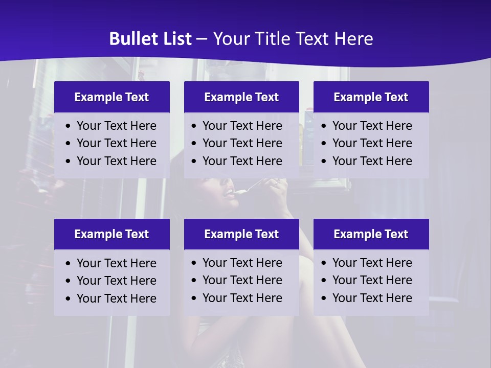 Surprised Beauty Sneak PowerPoint Template