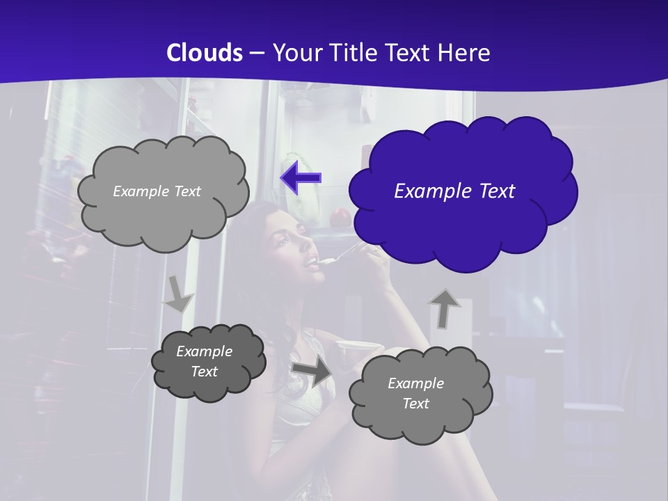 Surprised Beauty Sneak PowerPoint Template