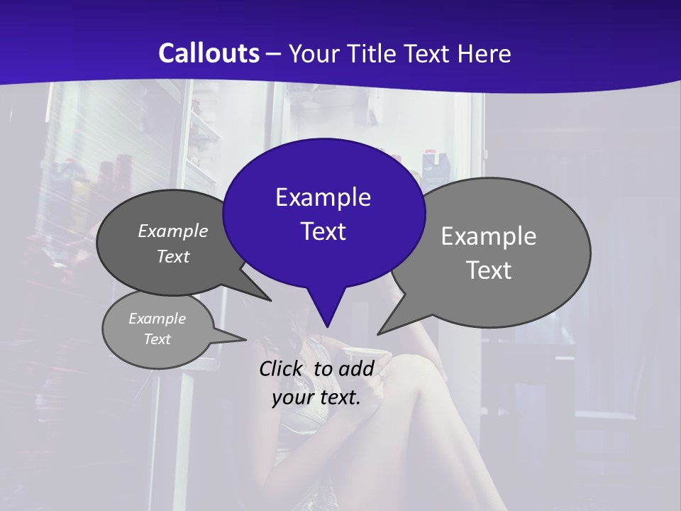 Surprised Beauty Sneak PowerPoint Template