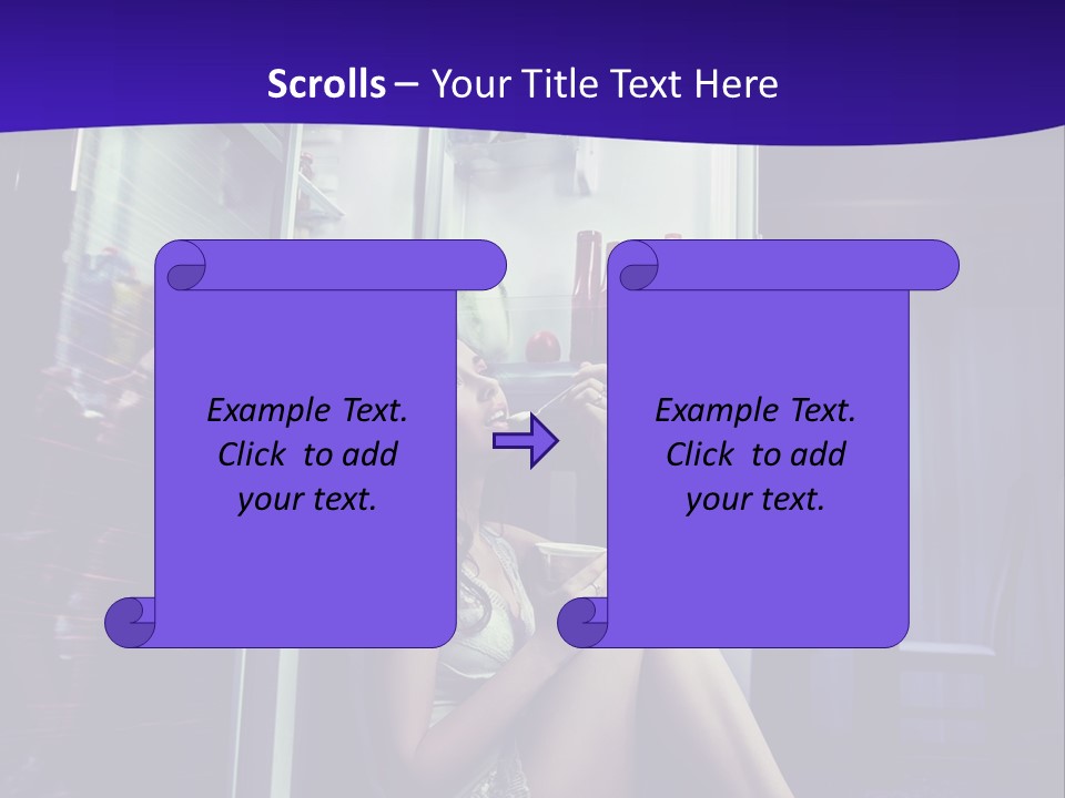 Surprised Beauty Sneak PowerPoint Template