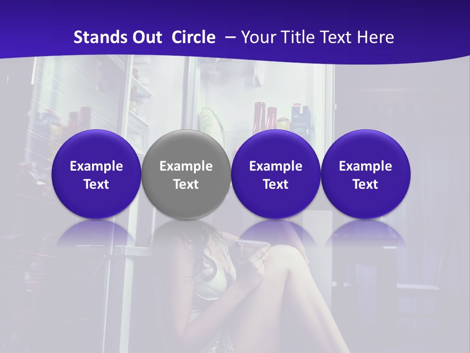 Surprised Beauty Sneak PowerPoint Template