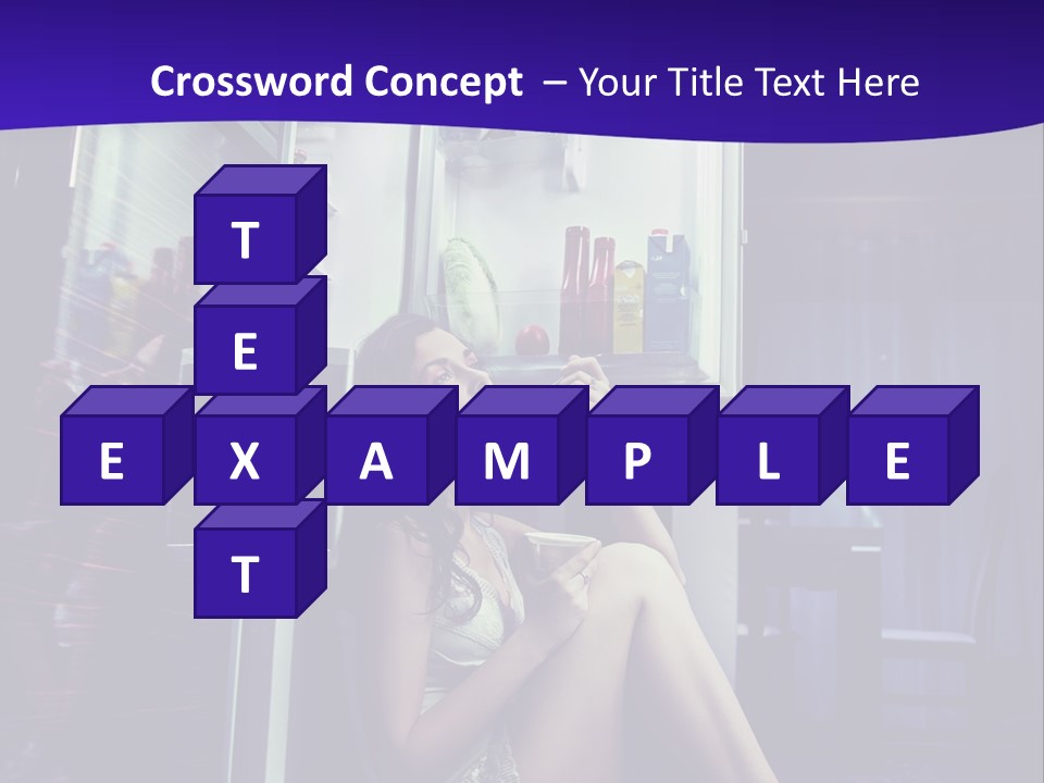 Surprised Beauty Sneak PowerPoint Template