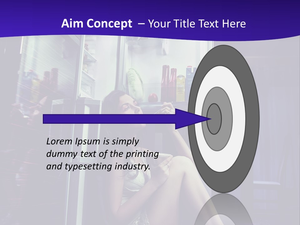 Surprised Beauty Sneak PowerPoint Template