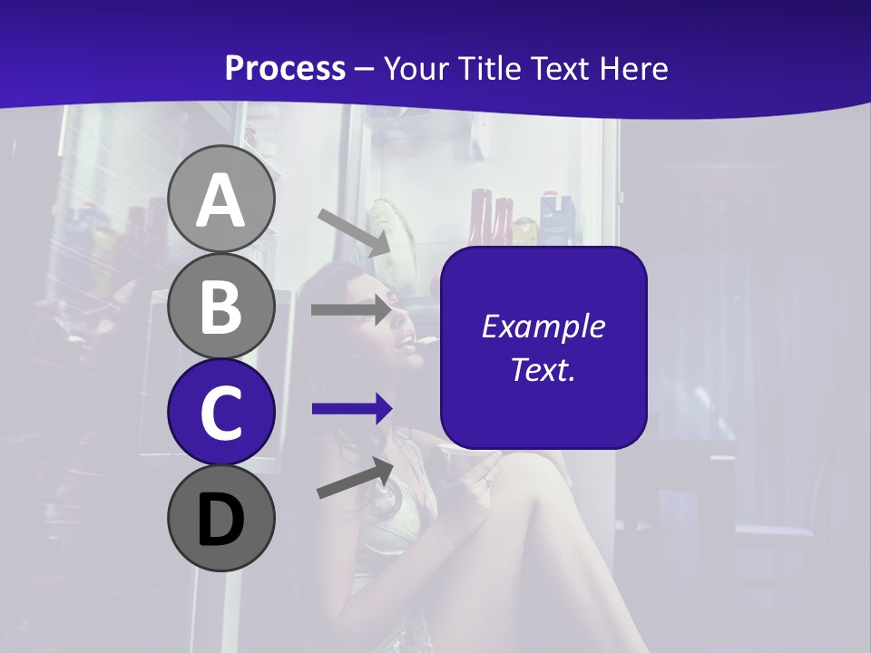 Surprised Beauty Sneak PowerPoint Template