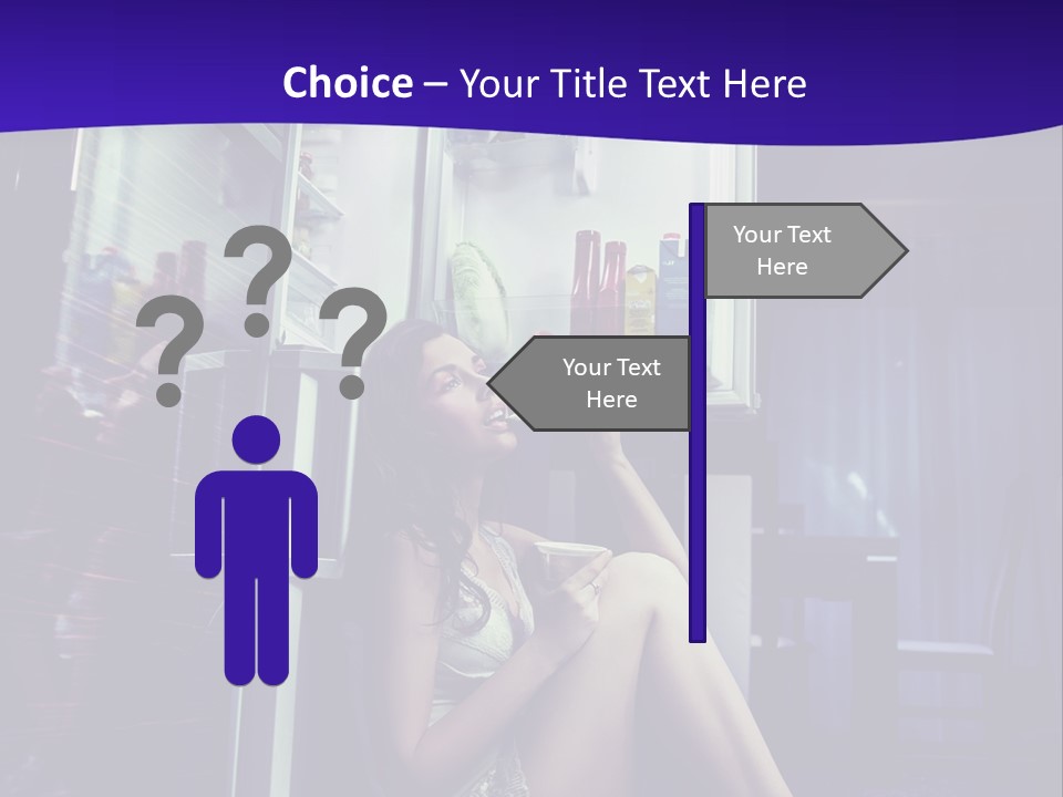 Surprised Beauty Sneak PowerPoint Template