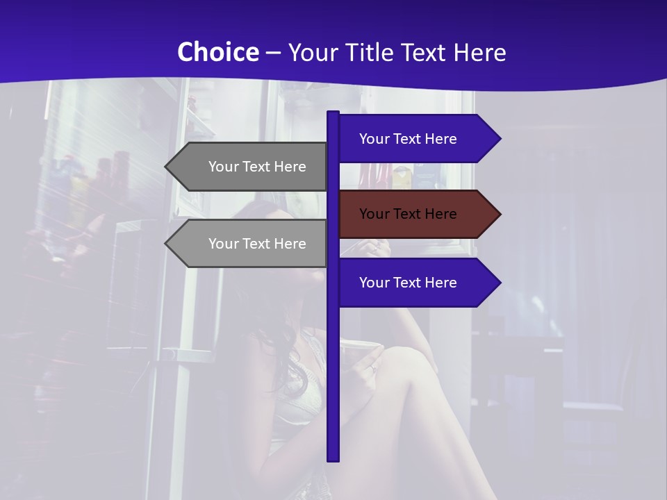 Surprised Beauty Sneak PowerPoint Template