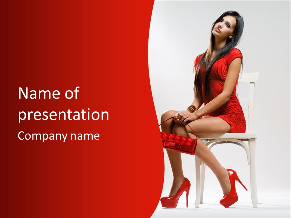 Skinny Hot Girl PowerPoint Template