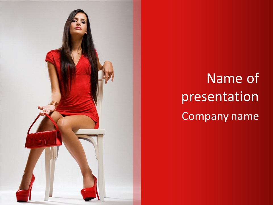 Dress Model Fashionable PowerPoint Template