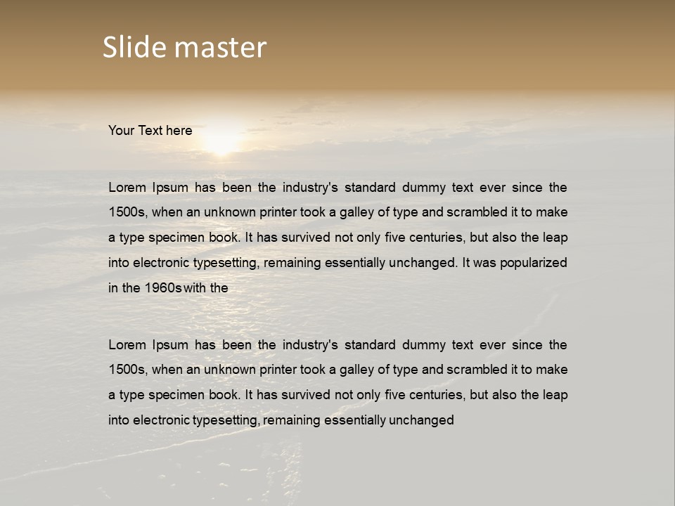 Night Sea Water PowerPoint Template