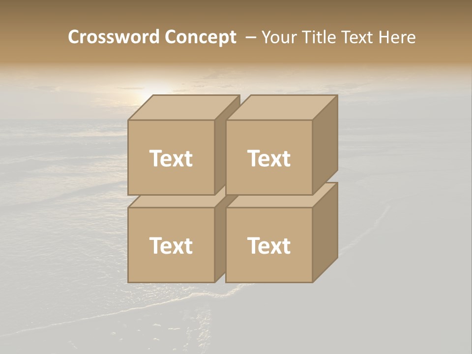 Night Sea Water PowerPoint Template