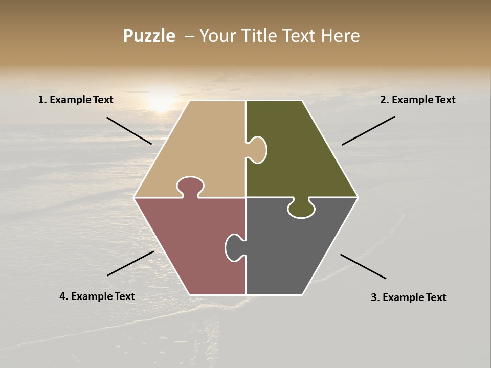 Night Sea Water PowerPoint Template