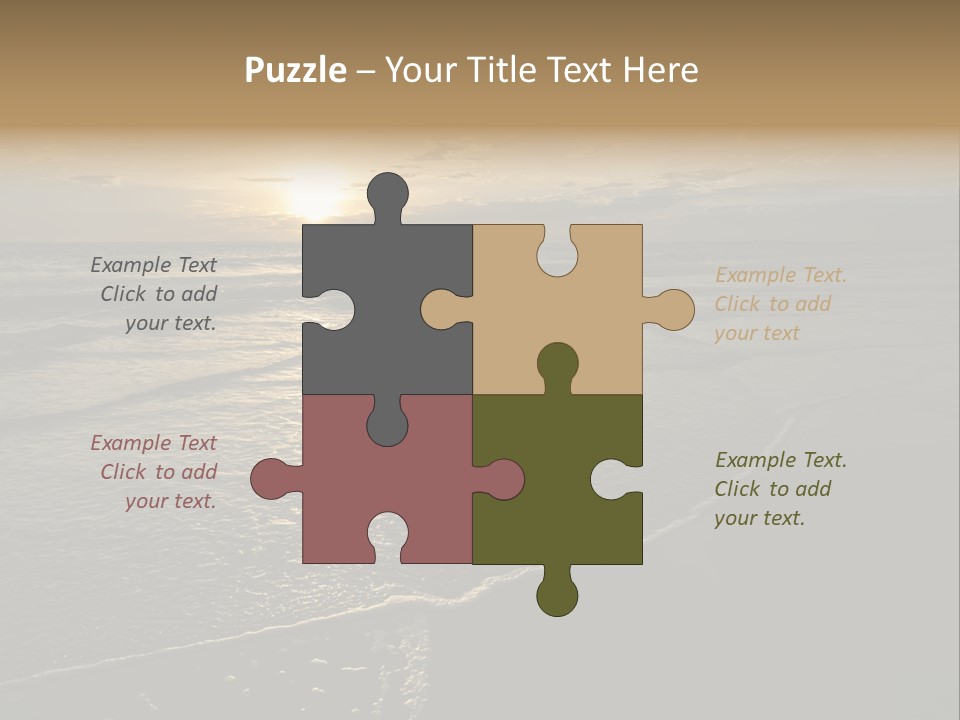 Night Sea Water PowerPoint Template