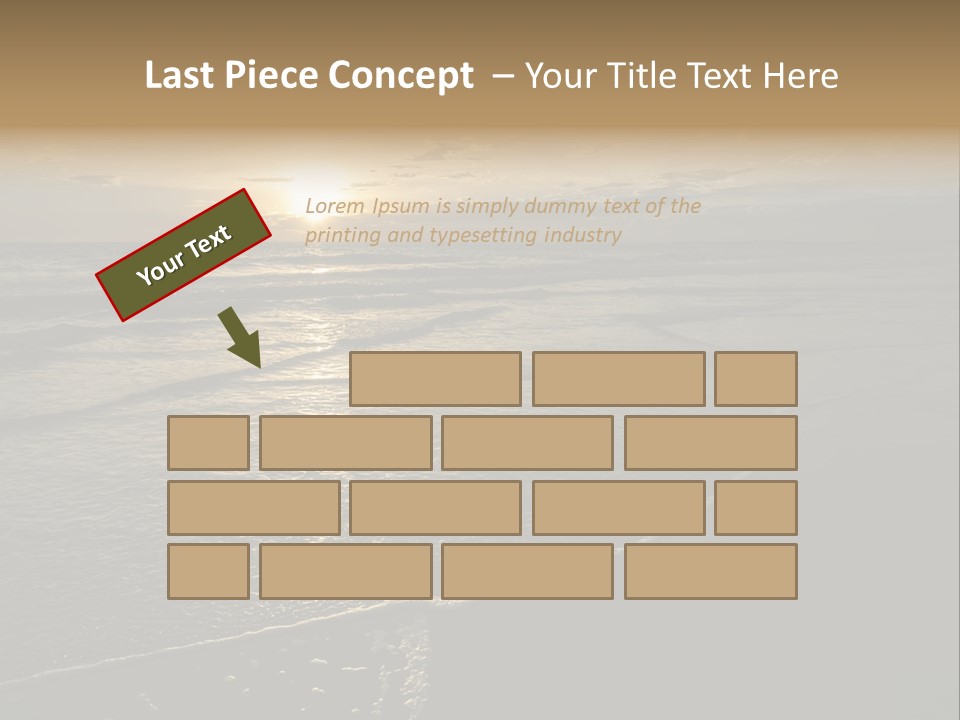 Night Sea Water PowerPoint Template