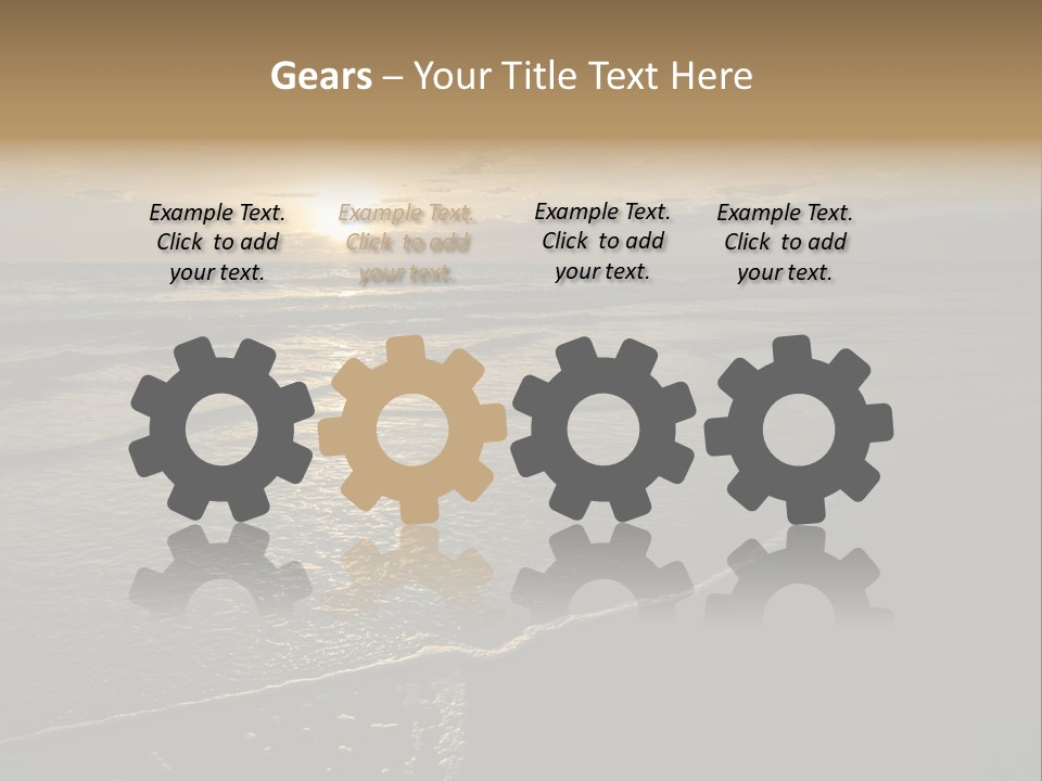 Night Sea Water PowerPoint Template