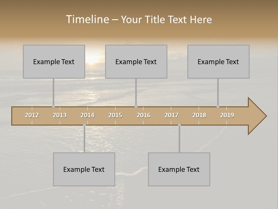 Night Sea Water PowerPoint Template