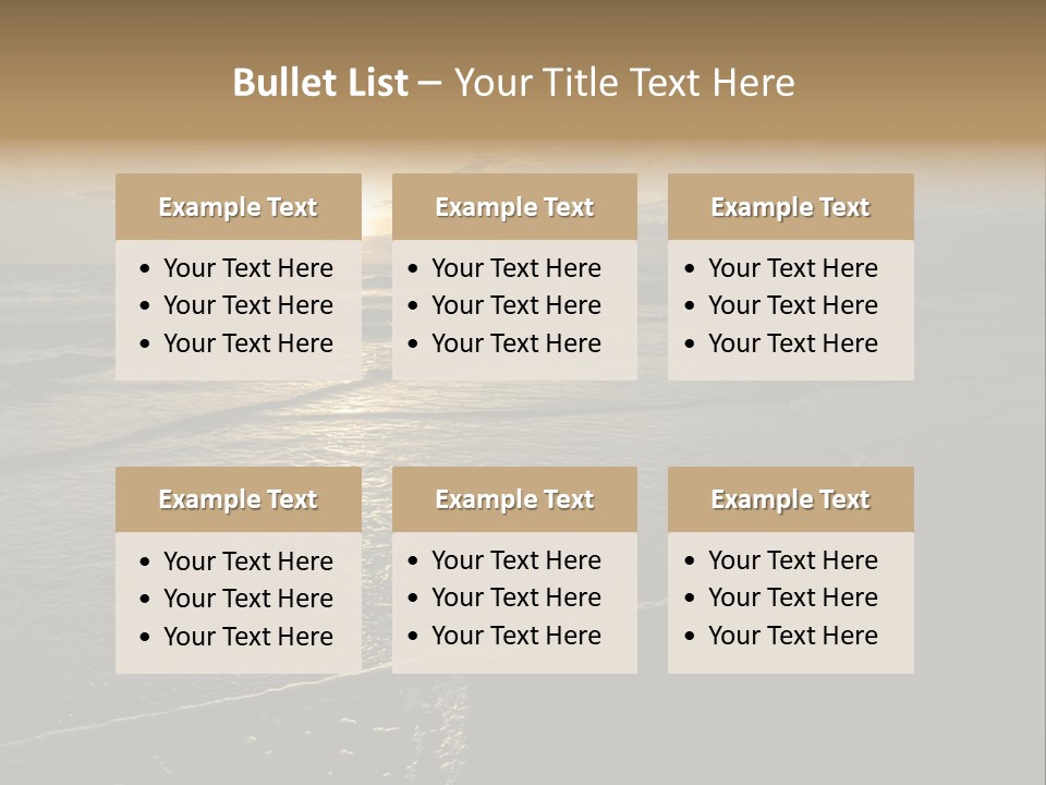 Night Sea Water PowerPoint Template