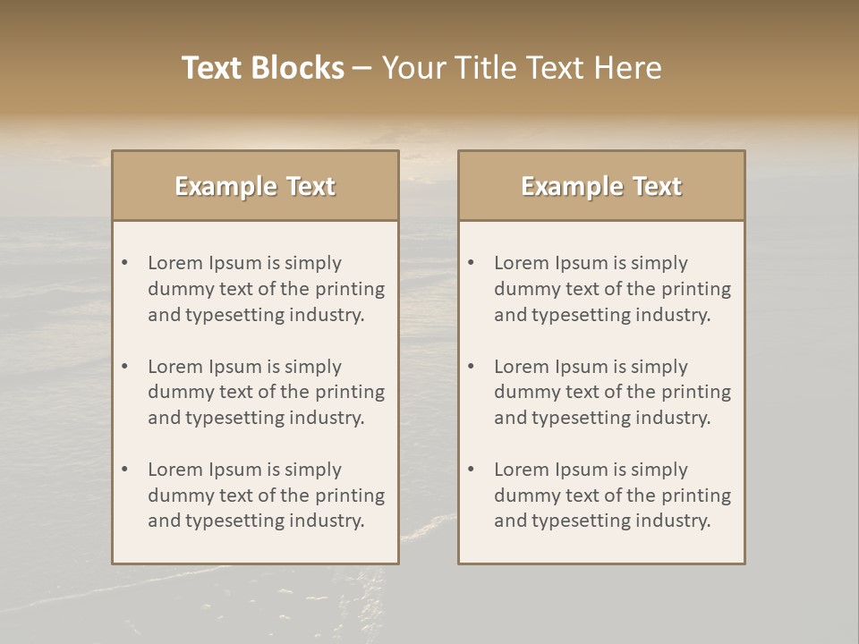 Night Sea Water PowerPoint Template