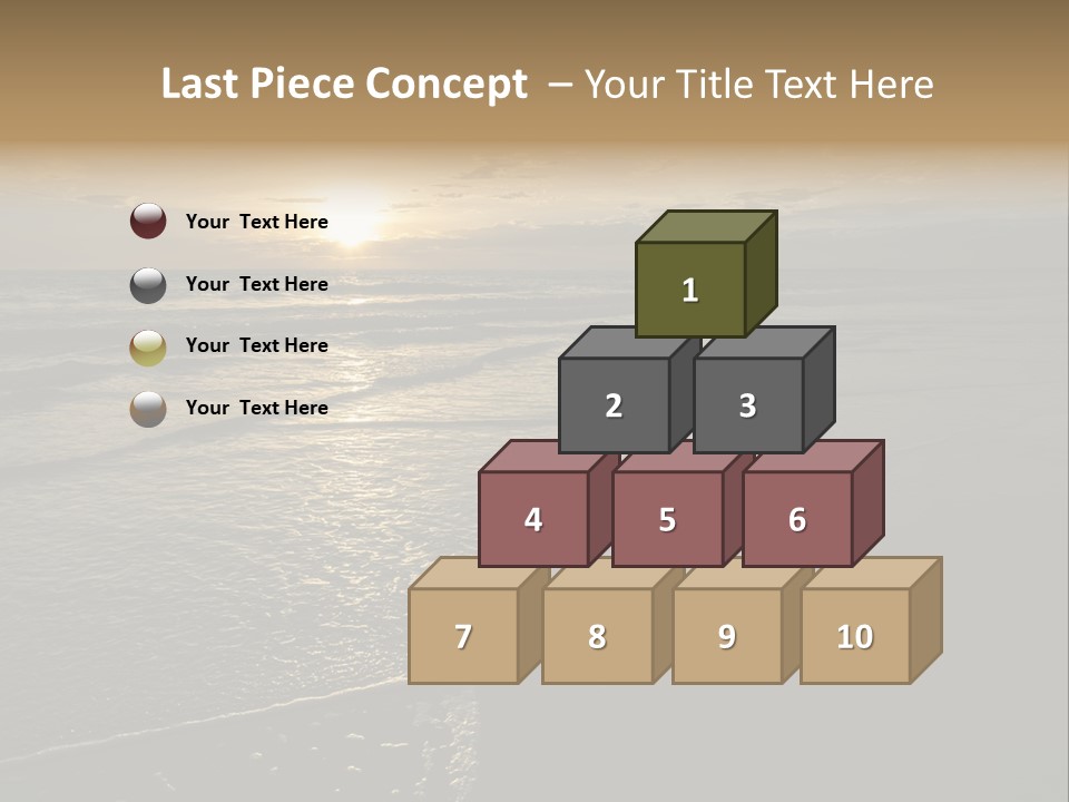 Night Sea Water PowerPoint Template