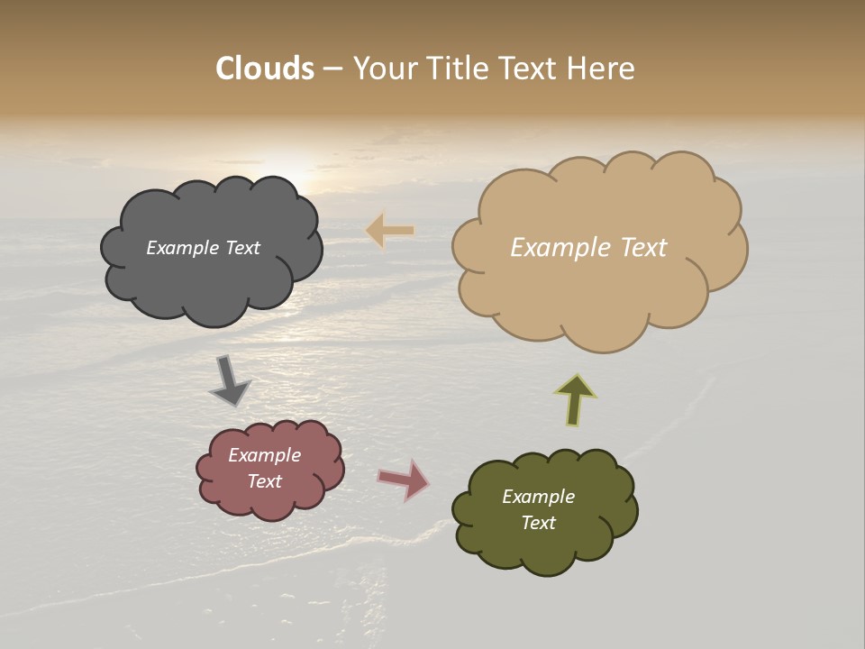 Night Sea Water PowerPoint Template