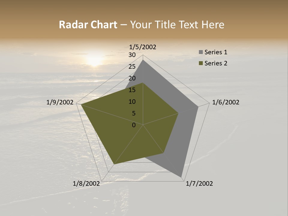 Night Sea Water PowerPoint Template