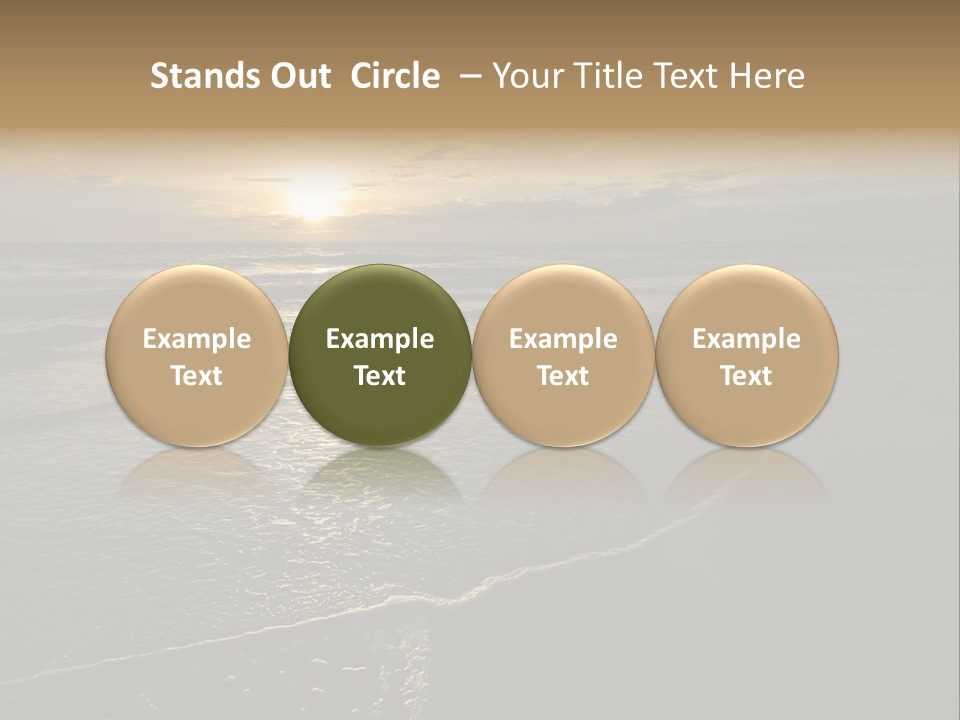 Night Sea Water PowerPoint Template