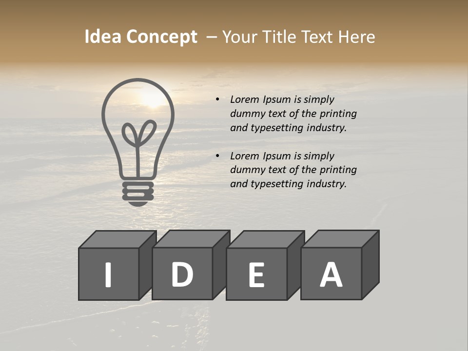 Night Sea Water PowerPoint Template