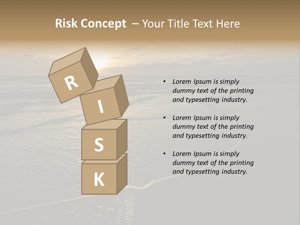 Night Sea Water PowerPoint Template