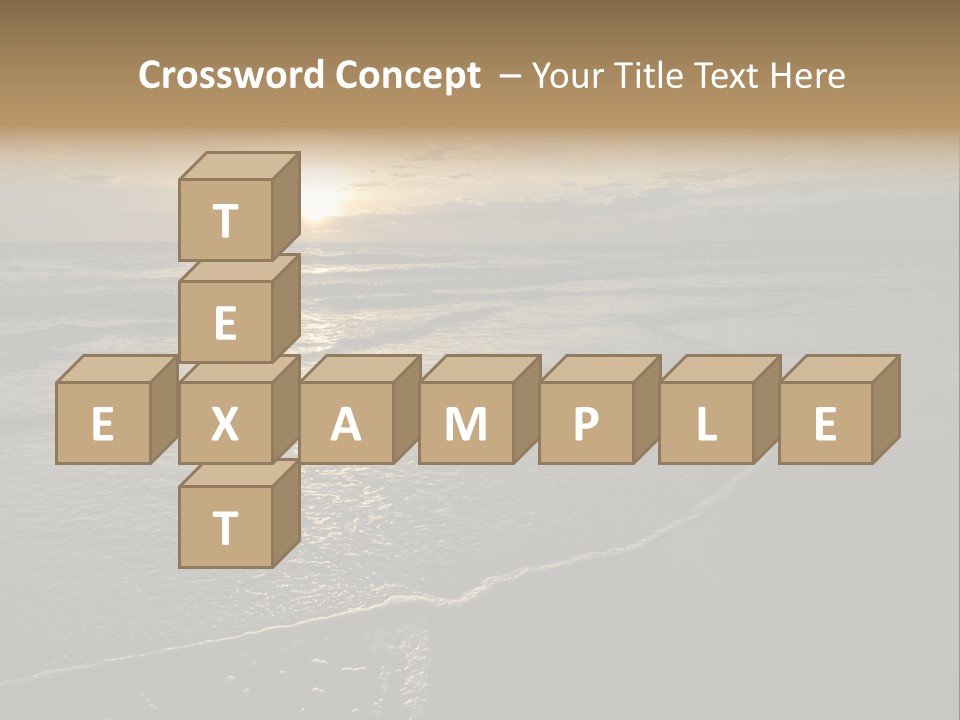 Night Sea Water PowerPoint Template