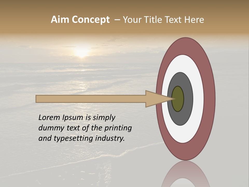 Night Sea Water PowerPoint Template