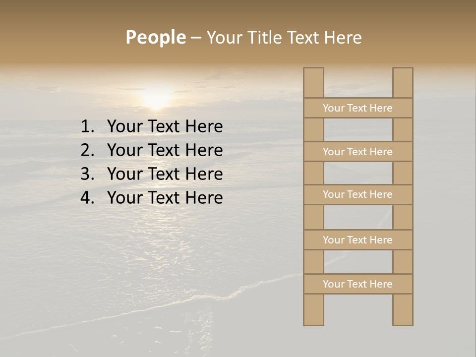 Night Sea Water PowerPoint Template