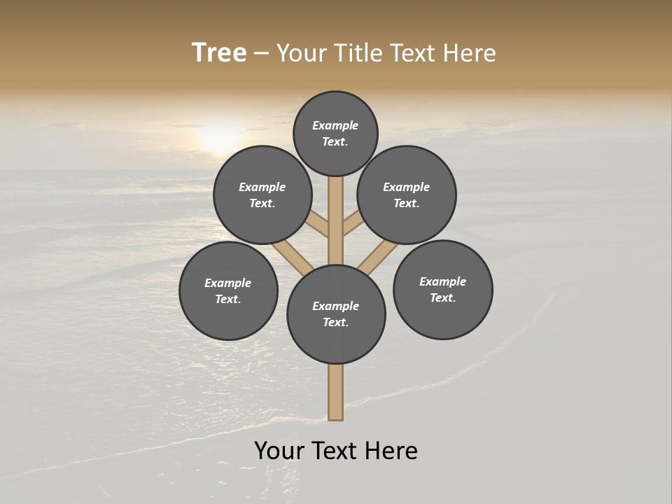 Night Sea Water PowerPoint Template