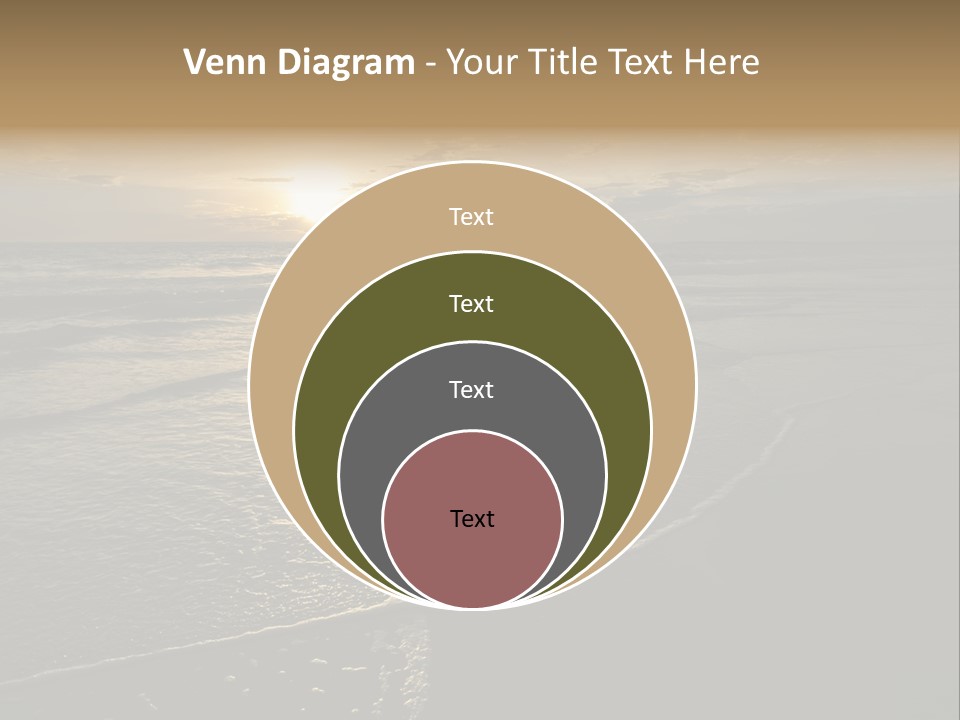 Night Sea Water PowerPoint Template
