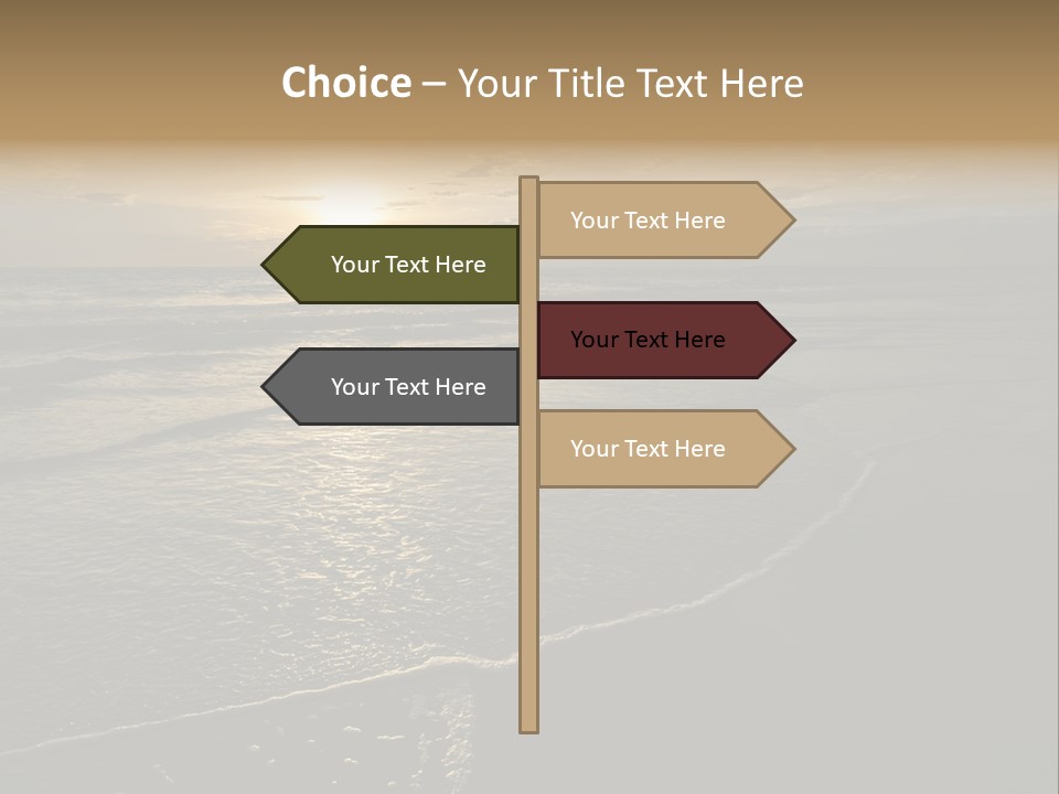 Night Sea Water PowerPoint Template