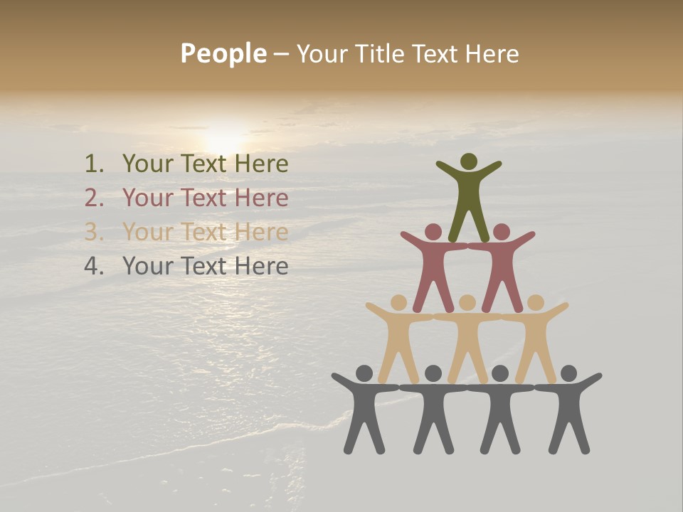 Night Sea Water PowerPoint Template