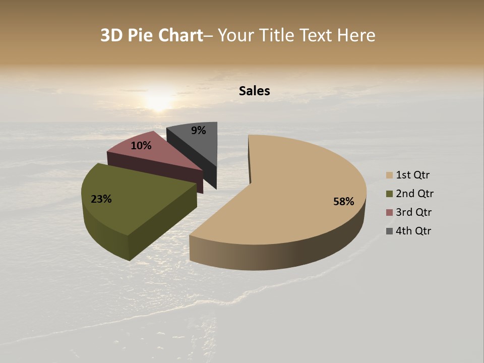 Night Sea Water PowerPoint Template