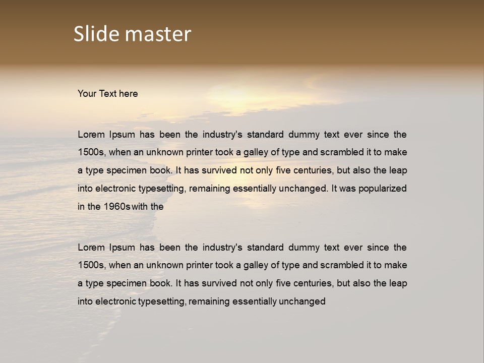 Seascape Vacation Outdoors PowerPoint Template