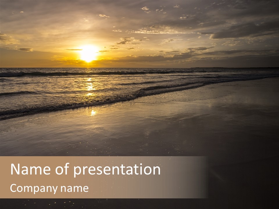 Water Orange Sky PowerPoint Template