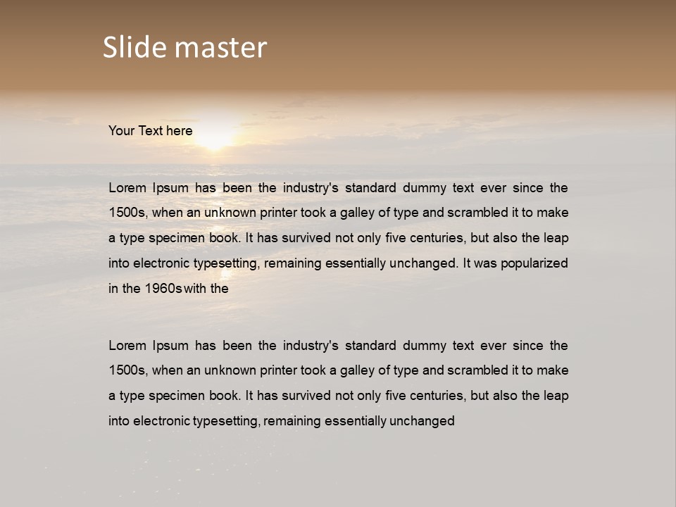 Water Orange Sky PowerPoint Template