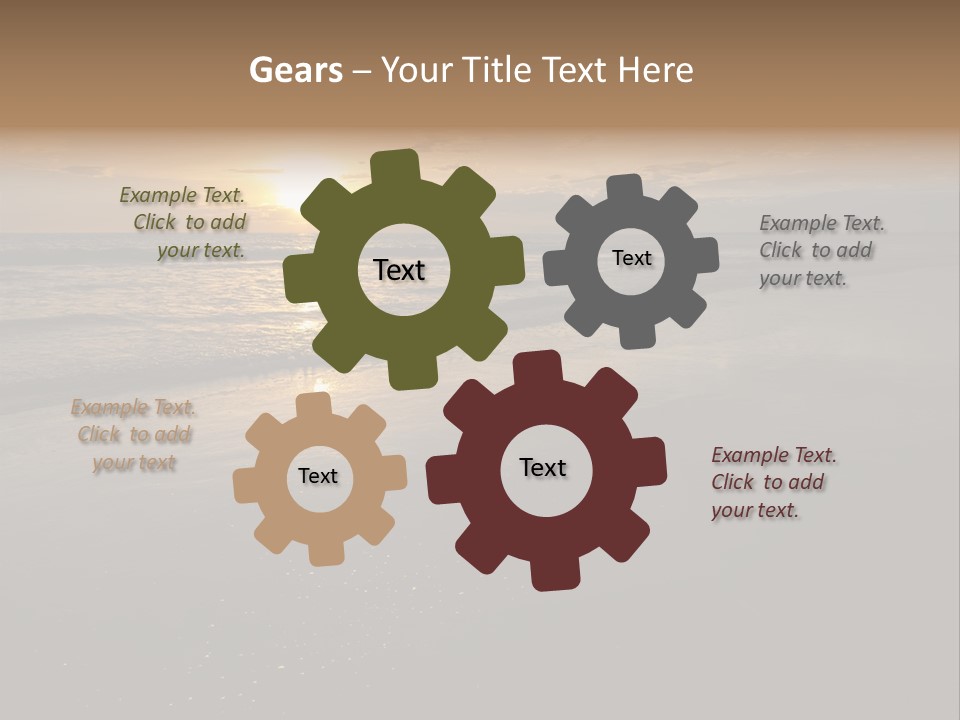 Water Orange Sky PowerPoint Template