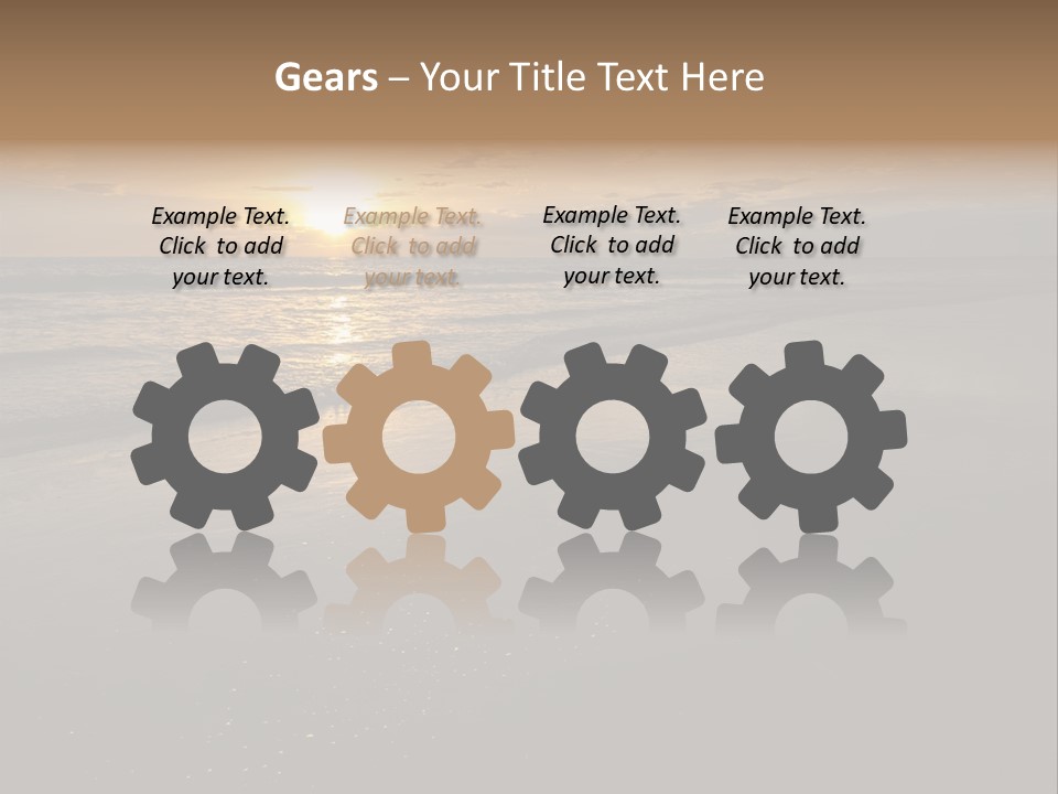 Water Orange Sky PowerPoint Template