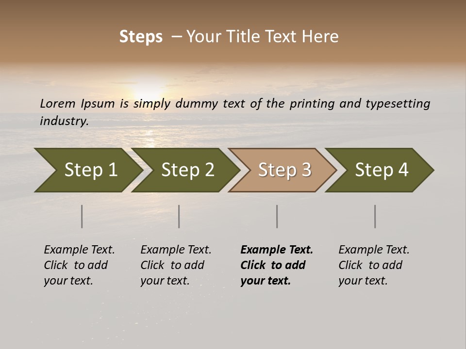 Water Orange Sky PowerPoint Template