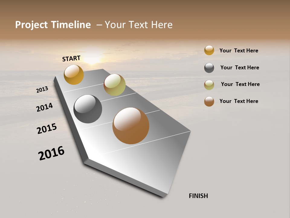 Water Orange Sky PowerPoint Template