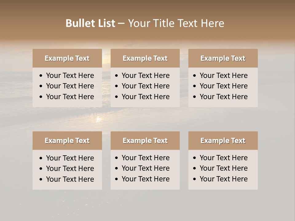 Water Orange Sky PowerPoint Template