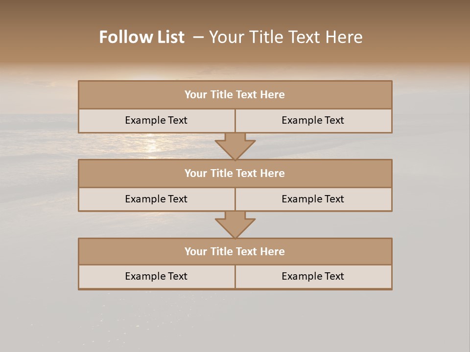 Water Orange Sky PowerPoint Template