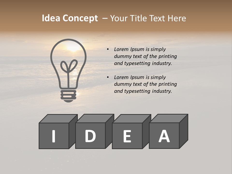Water Orange Sky PowerPoint Template